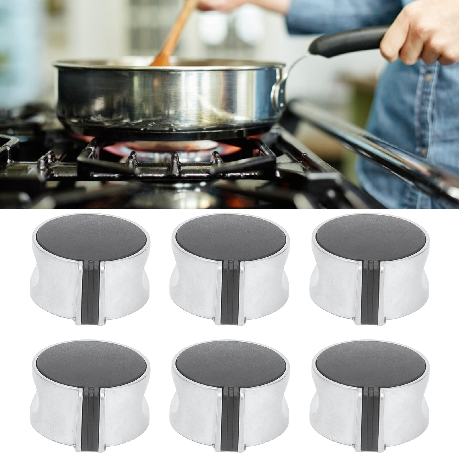 Tebru 3 Set Gas Stove Knob Lightweight Portable No Tools Needed