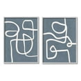 thumbnail image 4 of Stupell Industries Abstract Squiggle Design Modern Soft Fluid Lines Graphic Art Gray Framed Art Print Wall Art, Set of 2, Design by Nina Blue, 4 of 5