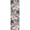 thumbnail image 2 of Well Woven Luxbury Supurasshu Modern Distressed Abstract Blue 2'3" x 7'3" Runner Rug, 2 of 6