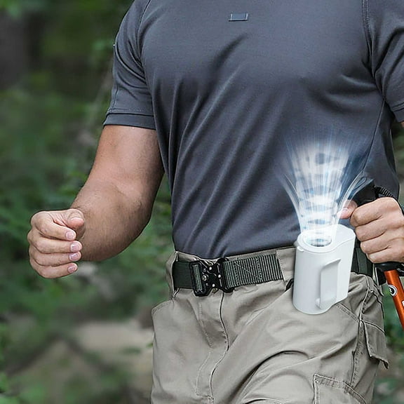 2025 New High-Speed Waist Hanging Fan - 6000mAh Battery, ABS Lightweight with Digital Display for Camping/Hiking/Fitness (50-60dB Low Noise, Ideal Family Outdoor Gifts)