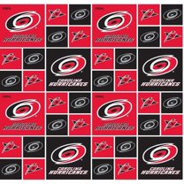 Carolina Hurricanes Fine Cotton Fabric Classic Geometric Design-Sold By The Yard