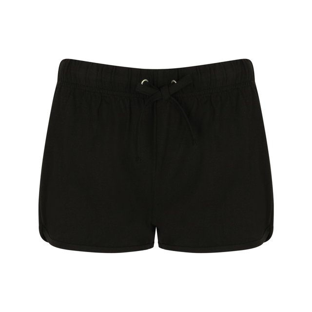 Skinni Fit- Pantalones cortos de deporte/gimnasio para mujer (Negro/Negro)