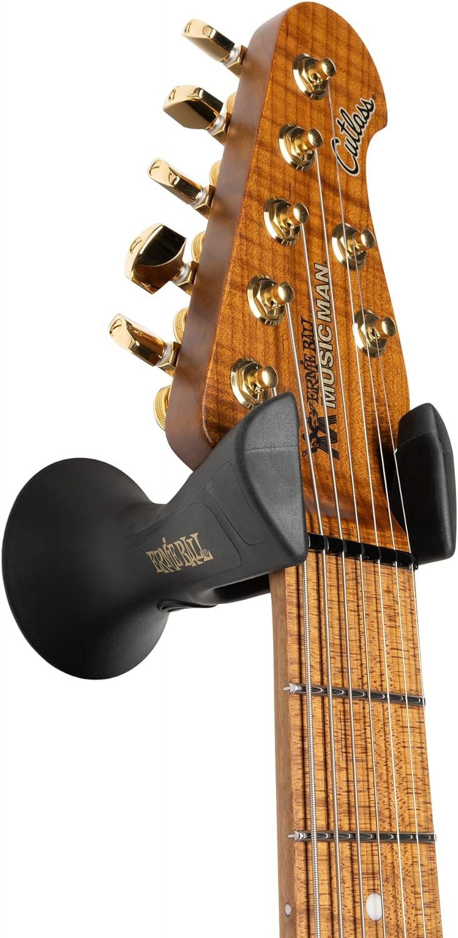 Ernie Ball 9619 Black 6/7-String Guitar/Bass Wall Mount Hanger for Electric or Acoustic Instruments