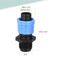 thumbnail image 2 of Uxcell Drip Irrigation Coupling G1/2 Male 16mm Barbed Locking Fitting Blue 10 Pack, 2 of 5