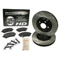 thumbnail image 1 of BK1004-3D Rear Premium E-Coat Drilled Rotors and Ultimate HD Disc Brake Pads and Hardware Set Kit, 1 of 9