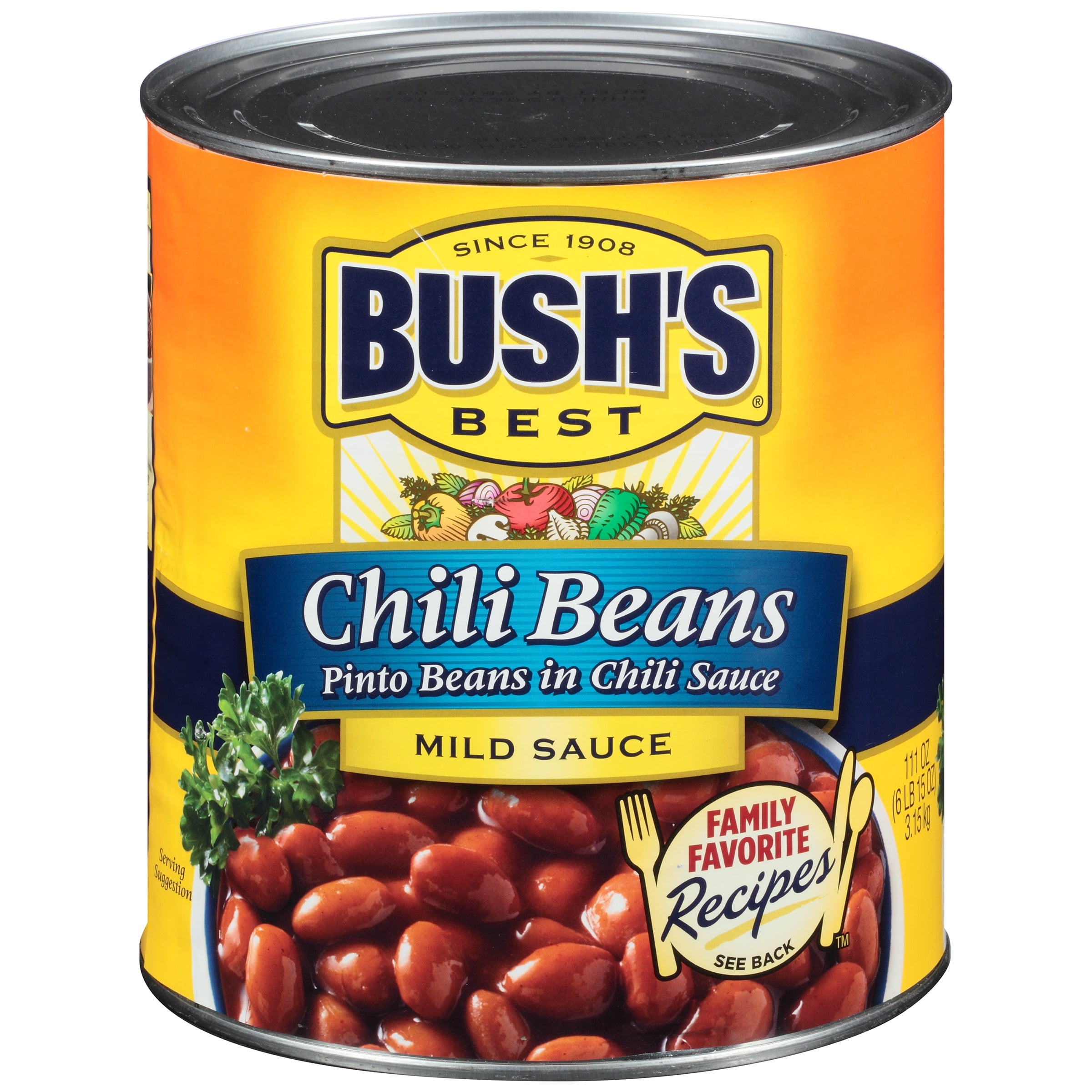 BUSH'S BEST Chili Beans in Mild Chili Sauce, 111.0 OZ by Bush Brothers & Company