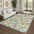 thumbnail image 2 of CAROMIO 9' x 12' Area Rug for Living Room Boho Vintage Rug Non Slip Throw Rugs Floral Bedroom Rug, Blue, 2 of 7