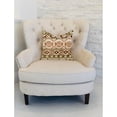 thumbnail image 2 of Plutus Brands Arabesque Shades of Brown Luxury Throw Pillow Double Sided 20" x 20", 2 of 3