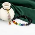 thumbnail image 3 of Apooke 2Pcieces 7 Chakra Reiki Healing Necklace Bracelet Set Crystals Stretch Bracelet Energy Healing Bracelets for Men Women, 3 of 16