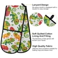 thumbnail image 4 of Dailycode Double Sided Oven Mitt with Loop Heat Resistant Kitchen Long Potholders 7" x 35" Colorful Chameleon, 4 of 6