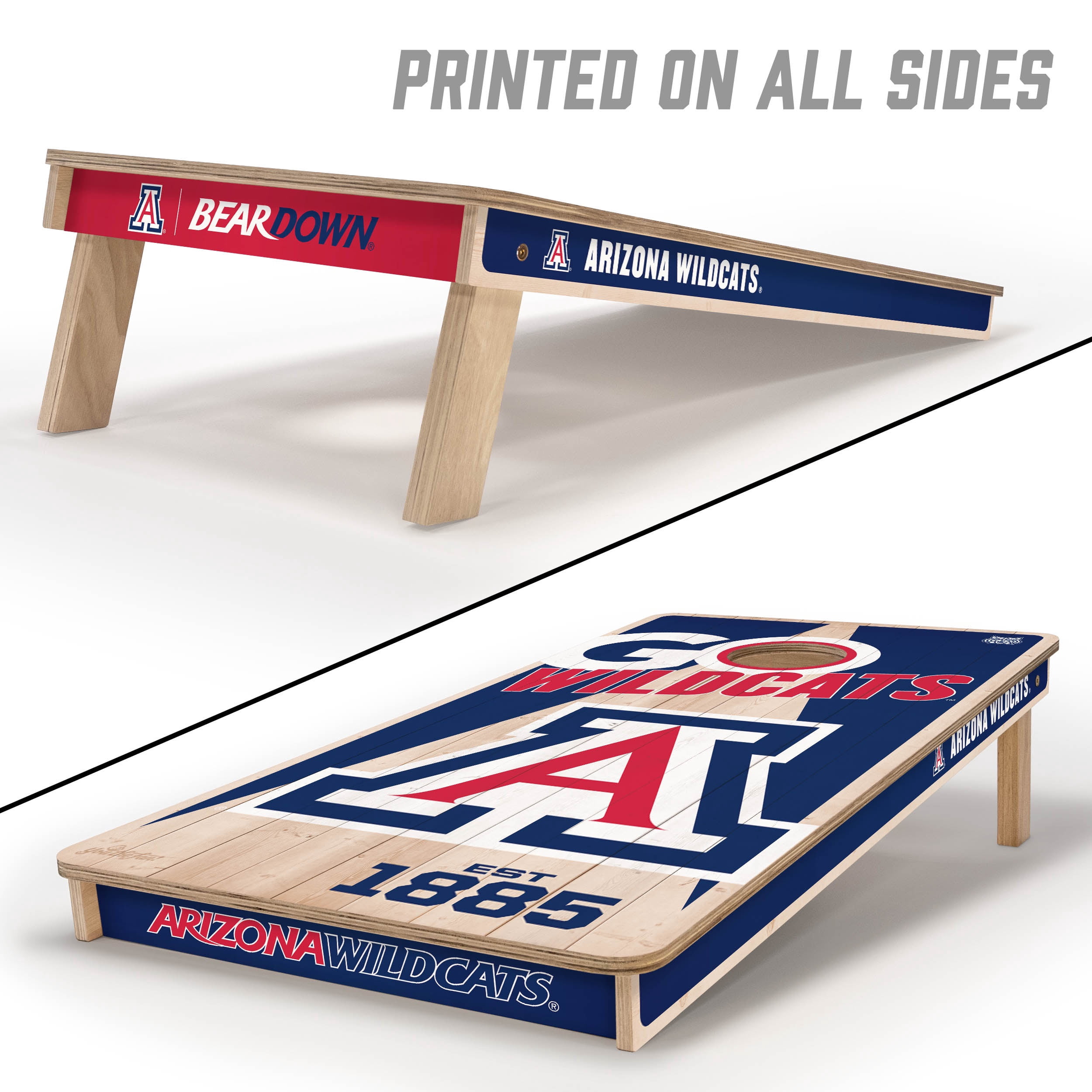 YouTheFan NCAA Arizona Wildcats 2' x 4' Cornhole Game No Bags