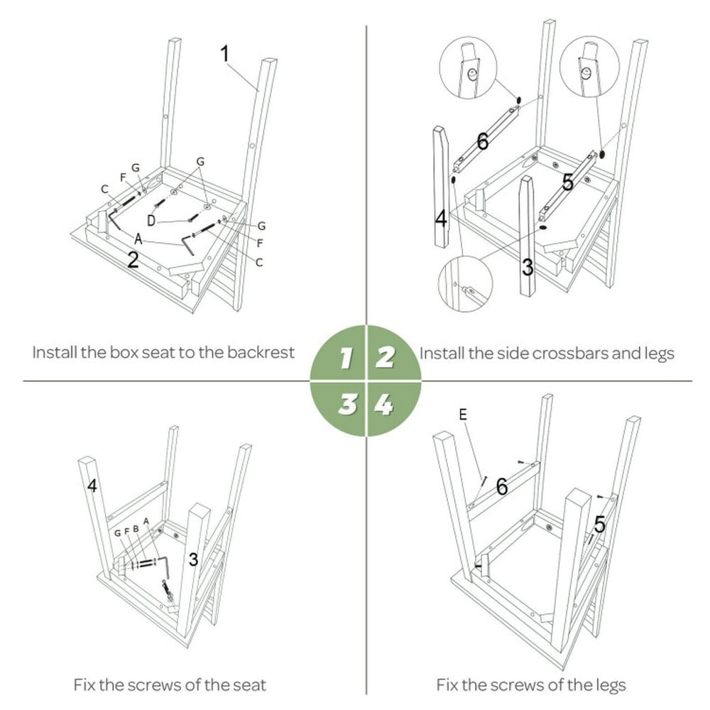 Demi Bonn Set of 4 Modern Kitchen Dining Chairs with Solid Rubber Wood Structure and Backrest for Dining Room Living Room, Walnut