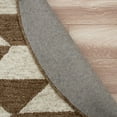 thumbnail image 4 of Ox Bay Talia 6' Round Cream/Brown Geometric Wool Indoor Area Rug, 4 of 7