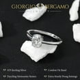 thumbnail image 3 of 1.20 CTW Moissanite Oval Solitaire Engagement Ring in 925 Sterling Silver, Promise Ring, Giorgio Bergamo Size 9, 3 of 5