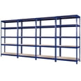 thumbnail image 1 of Gymax 4PCS 73'' Metal 5-Tier Garage Storage Rack Shelf Freestanding w/ Adjustable Unit Blue, 1 of 10