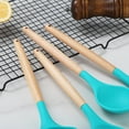 thumbnail image 6 of ReaNea Silicone Kitchen Utensils Set 38 Pieces, Non-Stick Cooking Utensils Set with Muti-Use Hooks and Utensil Racks(Blue), 6 of 10