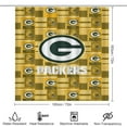 thumbnail image 2 of Green Bathroom 4 Pieces Set Shower Curtain, Toilet Lid Cover and Bath Mat, Non-Slip Rugs,Durable and Waterproof for Football Fans Bathroom Decor Set, 72" x 72", 2 of 6