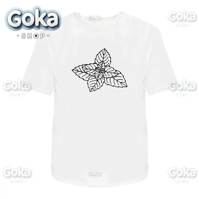 Camisetas gráficas de hojas de menta ropa para hombre camisetas y camisetas nuevas de algodón Camiseta estampada para mujer ropa Y2K camiseta divertida bonita