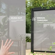 Mirador 10' 80/88S Outdoor Pergola Aluminum Pull Down Privacy Screen, Charcoal (Pergola accessory)