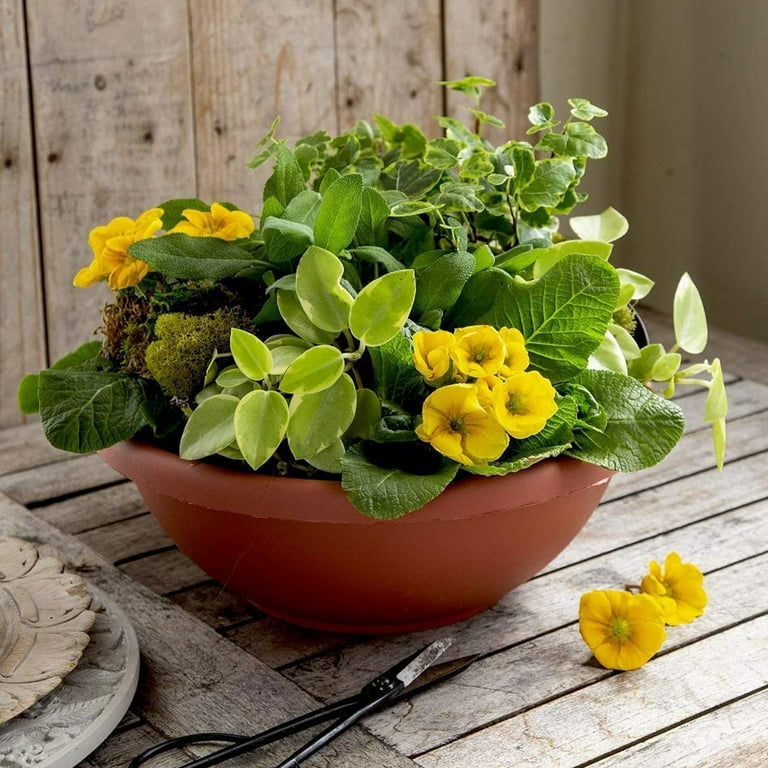The HC Companies 18 Inch Large Round Outdoor Bowl Planter in