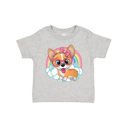 

Inktastic Corgi Dog Lover Rainbow Girls Toddler T-Shirt