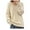 Beige, variant on Dealovy Sweater for Women Long Sleeve V Neck Cable Knit Pullover Solid Color Loose Fitted Pullover Tops