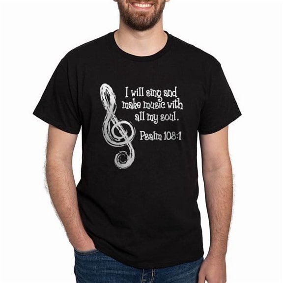 CafePress - PSALM 108:1 Dark T Shirt - Men's Classic Cotton T-Shirts