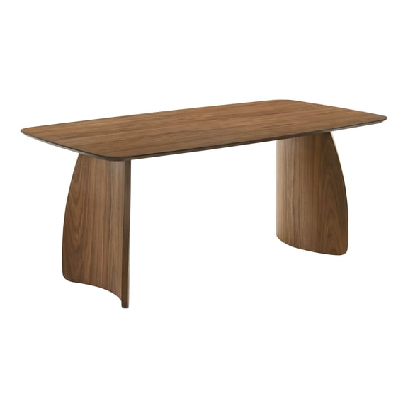 Furniture of America Erik 71" Trestle Dining Table, Walnut