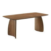 Furniture of America Erik 71" Trestle Dining Table, Walnut