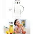 thumbnail image 3 of 1.5 Liter Glass Jug Carafe With Lid Iced Tea Jug Water Jug ​​Hot Cold Water Iced Tea Wine Coffee Milk And Juice Beverage Carafe Water Carafe, 3 of 5