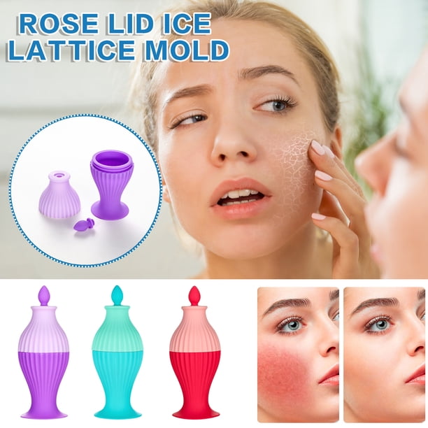 Ganfancp Rodillo de Hielo para La Cara y Los Ojos Rodillo de Hielo para El Cuidado Facial a Las Líneas Finas Brillantes Realce Natural Artículos En Liquidación 1X Molde