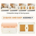thumbnail image 3 of Stackable Plastic Storage Bins with Lids Foldable Storage Boxes with Doors & Wheels, Portable and Lockable Organizer Boxes for Living Room, 3 of 6