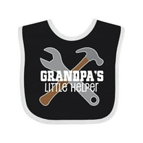 Inktastic Grandpa's Little Helper Boys Baby Bib