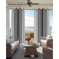 thumbnail image 4 of Gray Vertical Stripes Blackout Curtains, Light Blocking Print Window Curtains, Retro Simple Neutral Abstract Lines Thermal Insulated Window Drapes for Living Room 2 Panels, 55"W x 39"L, 4 of 9