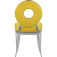 thumbnail image 2 of Meridian Furniture Carousel Yellow Velvet Dining Chair (Set of 2), 2 of 9