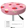 thumbnail image 4 of Bingfone13 inch Padded Round Bar Stool Cover Cushion with Elastic Fabric Round Chair Seat - Strawberry and Ladybugs, 4 of 7