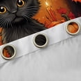 thumbnail image 4 of Feelyou Mystic Witch Cat Curtains Pack of 2 (42x84 Each), Gothic Orange Pumpkin Curtains Blackout, Kawaii Cartoon Halloween Animal Bedroom Curtains, Curtains and Drapes Room Decor, 4 of 6