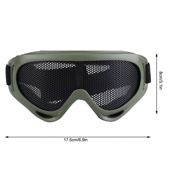 Gafas de Malla Airsoft Táctico Lentes de Acero Gafas de Sol Media Cara a Prueba de Viento Gafas de Paintball Gafas de Seguridad de Tiro para al Aire Libre Ciclismo Correr Acampar(color army) Unbranded TJ12895-03
