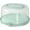 Seafoam Green, variant on Round Cake Carrier Two Sided Cake Holder Serves as Five Section Serving Tray, Portable Fits 10 inch Cake, Box Comes With Handle, Container Holds Pies (Green)