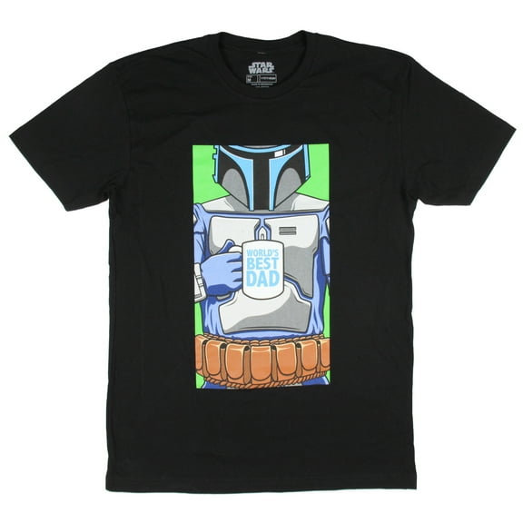 Star Wars Jango Fett World's Best Dad Men's Black T-Shirt