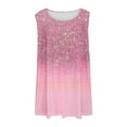 thumbnail image 5 of Sleveless Workout Shirts for Women Loose Fit,Plus Size Tank Tops Loose Fit,Cute Slim Fit Elbow Blouses,New Arrivals Clothing Pullover,Blusas Elegantes Para Mujer,Discontinued Sale Items,Pink 3X, 5 of 6