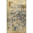 thumbnail image 2 of Whistler, James McNeill 12x18 Gold Ornate Wood Framed with Double Matting Museum Art Print Titled - Variations in Violet and Grey—Market Place, Dieppe, 2 of 4