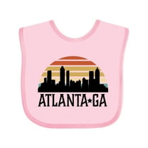 Inktastic Atlanta Georgia Skyline Vintage Boys or Girls Baby Bib