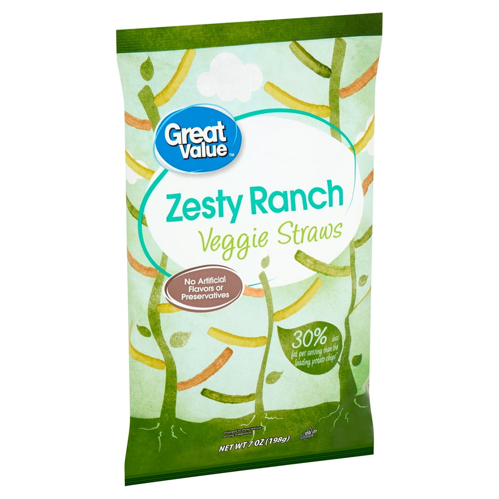 Great Value Zesty Ranch Veggie Straws, 7 oz