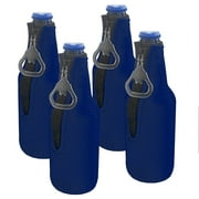Zipper Beer Bottle Cooler Sleeve with Bottle Opener