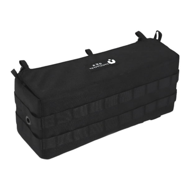 Bolsa lateral para mesa de camping, bolsa de almacenamiento para exteriores, bolsa organizadora de tela Oxford 1050D, bolsa para brazo Negro