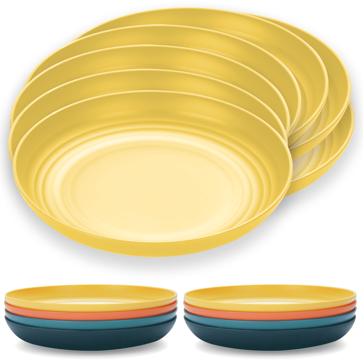 Details about   Lightweight Wheat Straw Plates,Unbreakable Dinner Plates BPA free and Healthy 