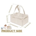 thumbnail image 2 of Aufmer Baby Nappy Caddy Organizer, Corduroy Nursery Diaper Storage Basket with Handle, Portable Baby Shower, Newborn Baby Essentials Holder for Diapers, Wipes, Bottles, Toys, Nursery Room Decor, 2 of 9