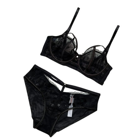

BELLZELY Bras for Women Plus Size Clearance Women s French Cute Gathering Large Size Bra Set Ultra-thin Big Breasts Shows Small Collection