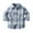 Light Blue, variant on breaise Boys Girls Flannel Plaid Shirt Jacket Toddler Baby Kids Long Sleeve Lapel Button Down Shirts Regular Fit Casual Pocketed Jacket Kids Fall Coat